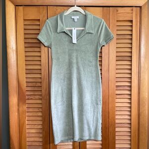 NWT Topshop Terrycloth Polo Mini Dress